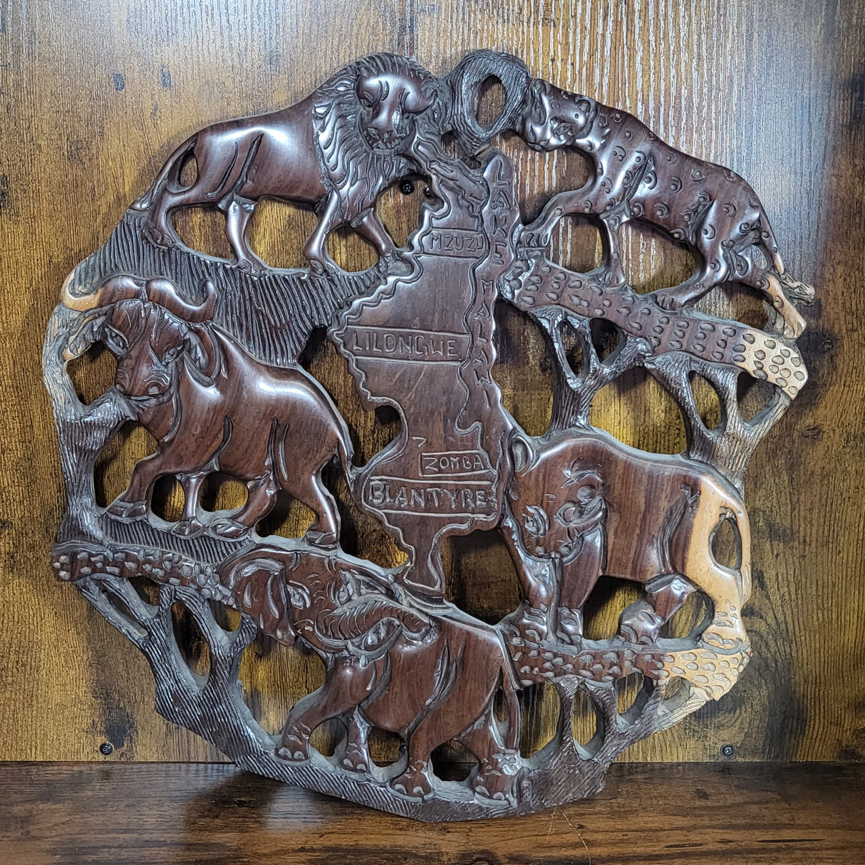 Circular Wooden African Culture Frame