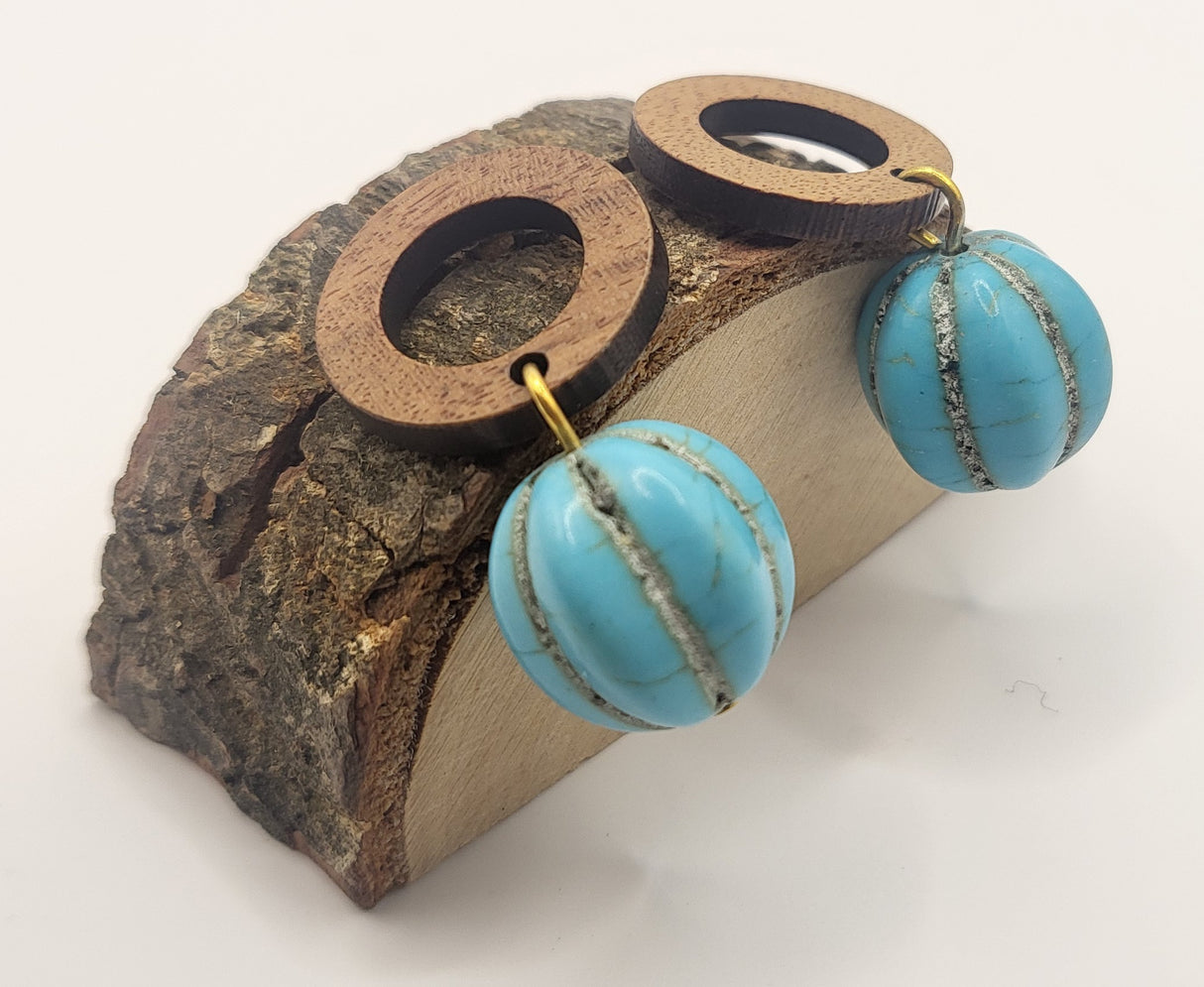 Blue Howlite Earrings