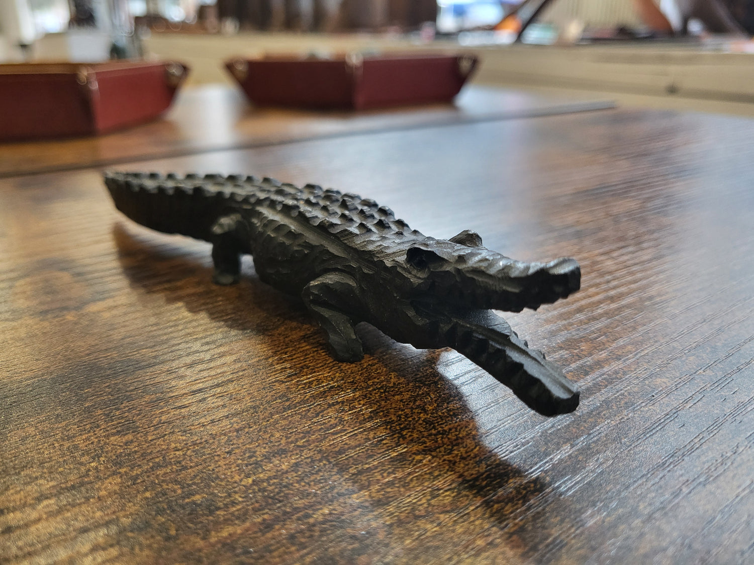 Small Black Stone Crocodile