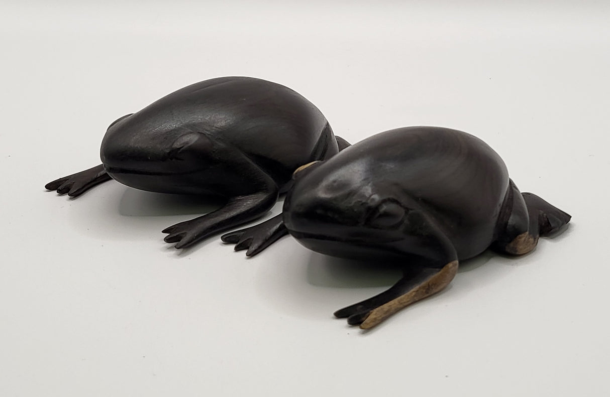Ebony Wooden Frog Model