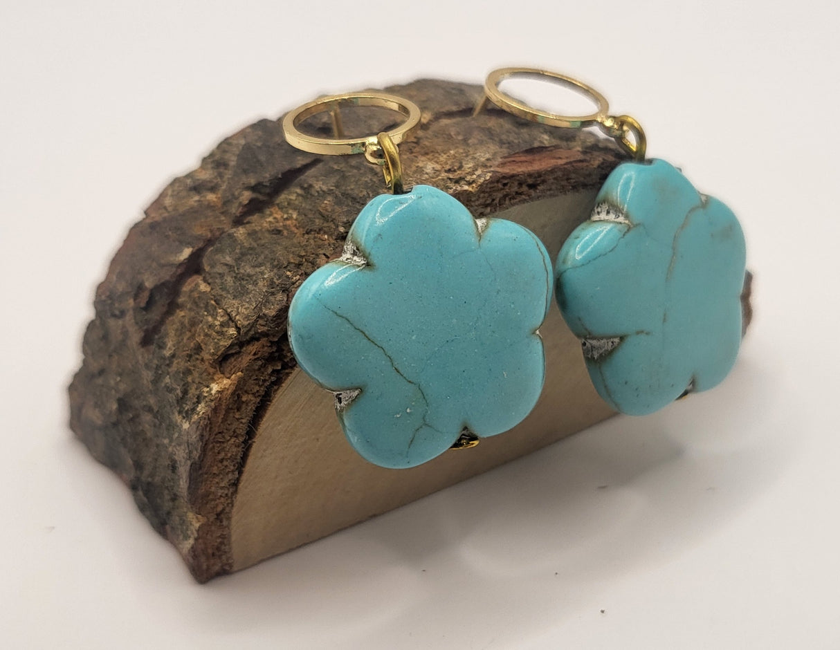 Blue Howlite Earrings