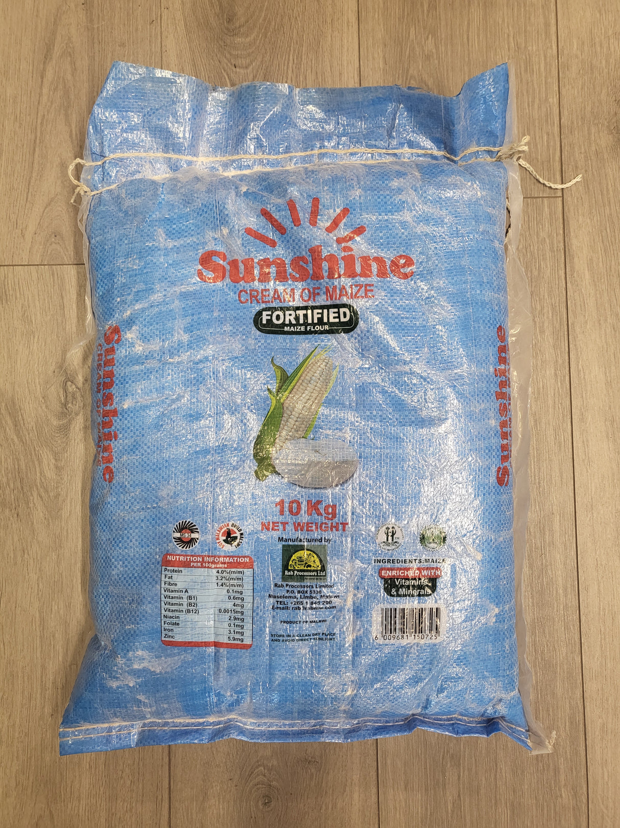 Maize flour 10kg sunshine cream of maize