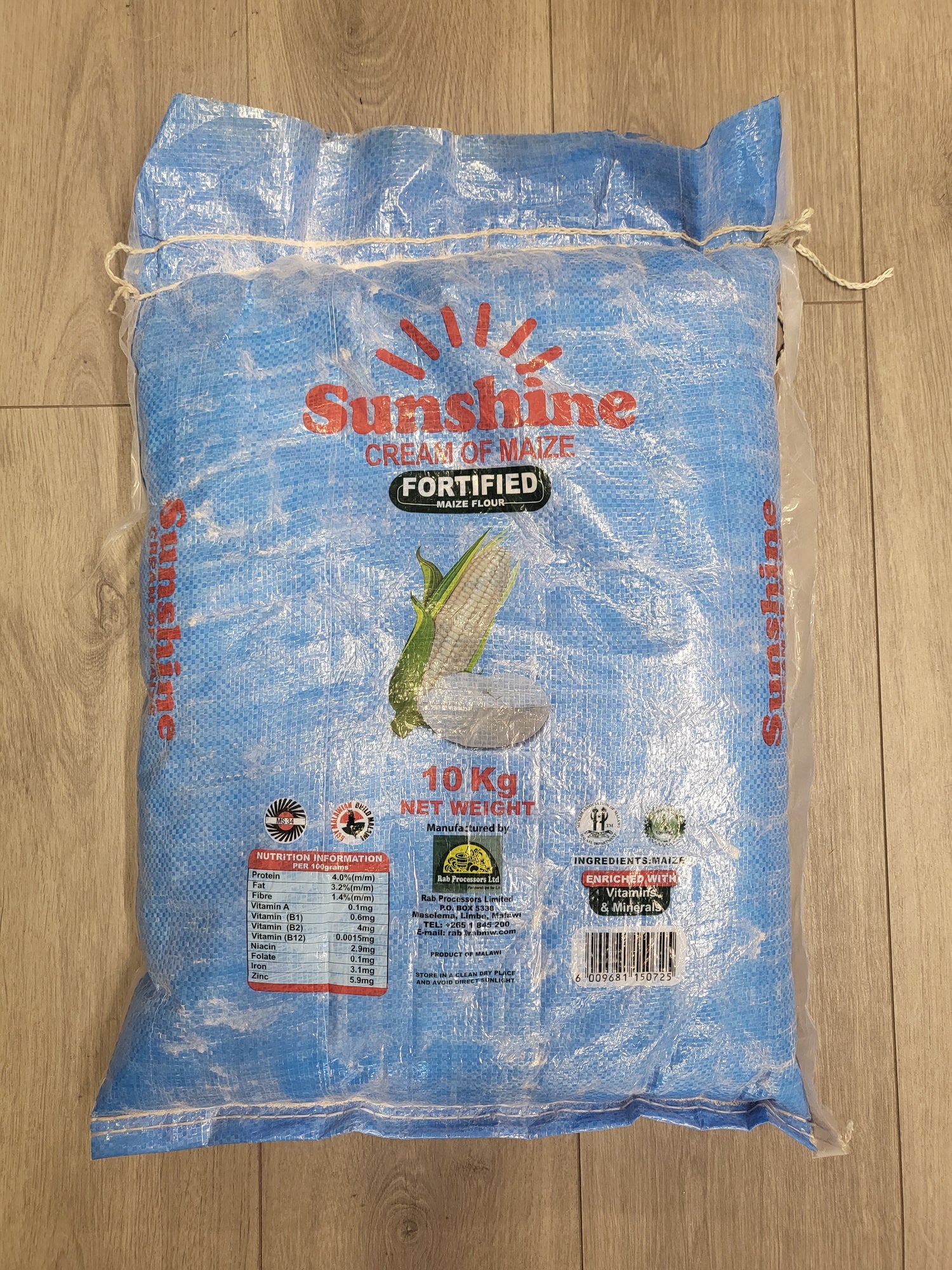 Maize flour 10kg sunshine cream of maize