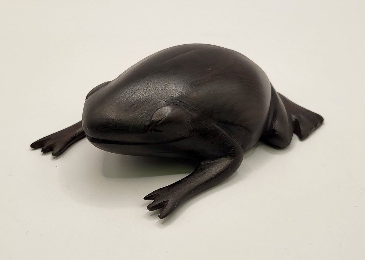 Ebony Wooden Frog Model