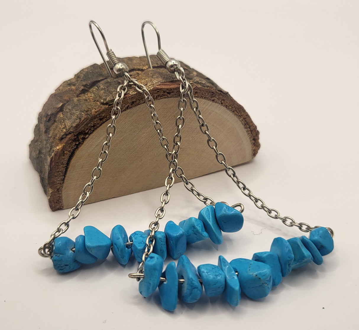 Blue Howlite Earrings