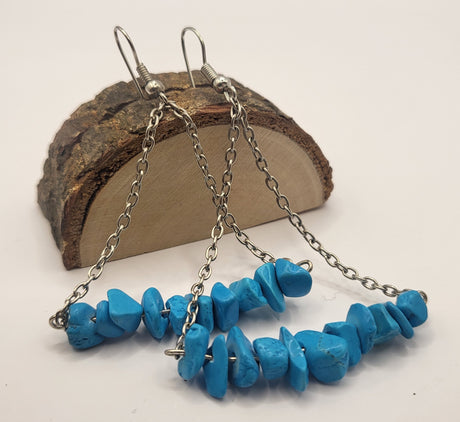 Blue Howlite Earrings