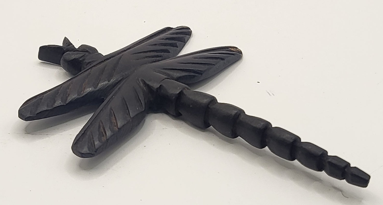 Ebony Hand Carved Dragonflies