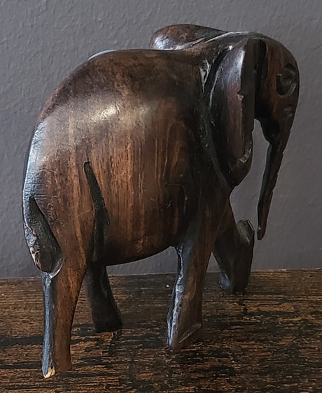 Small Mahogany Standing Elephant