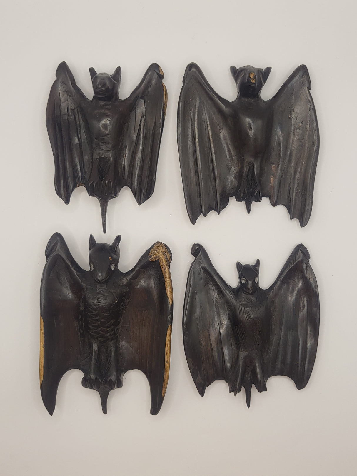 Ebony Hand Carved Bats