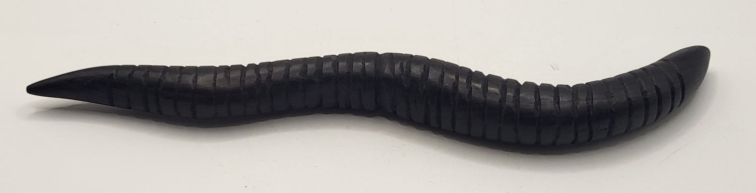 Ebony Hand Carved Worms