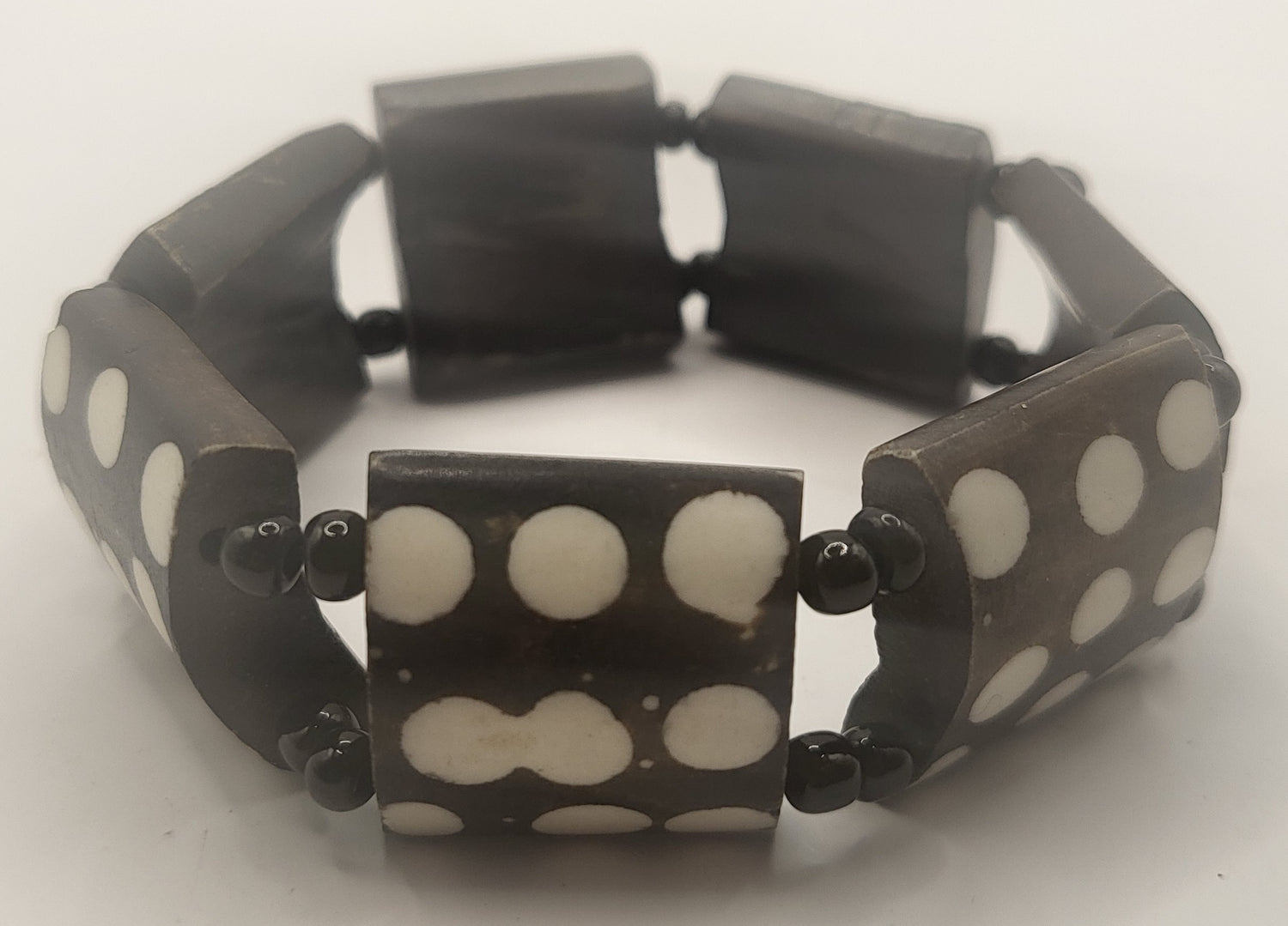 Spotted Brown Blocks Bracelet