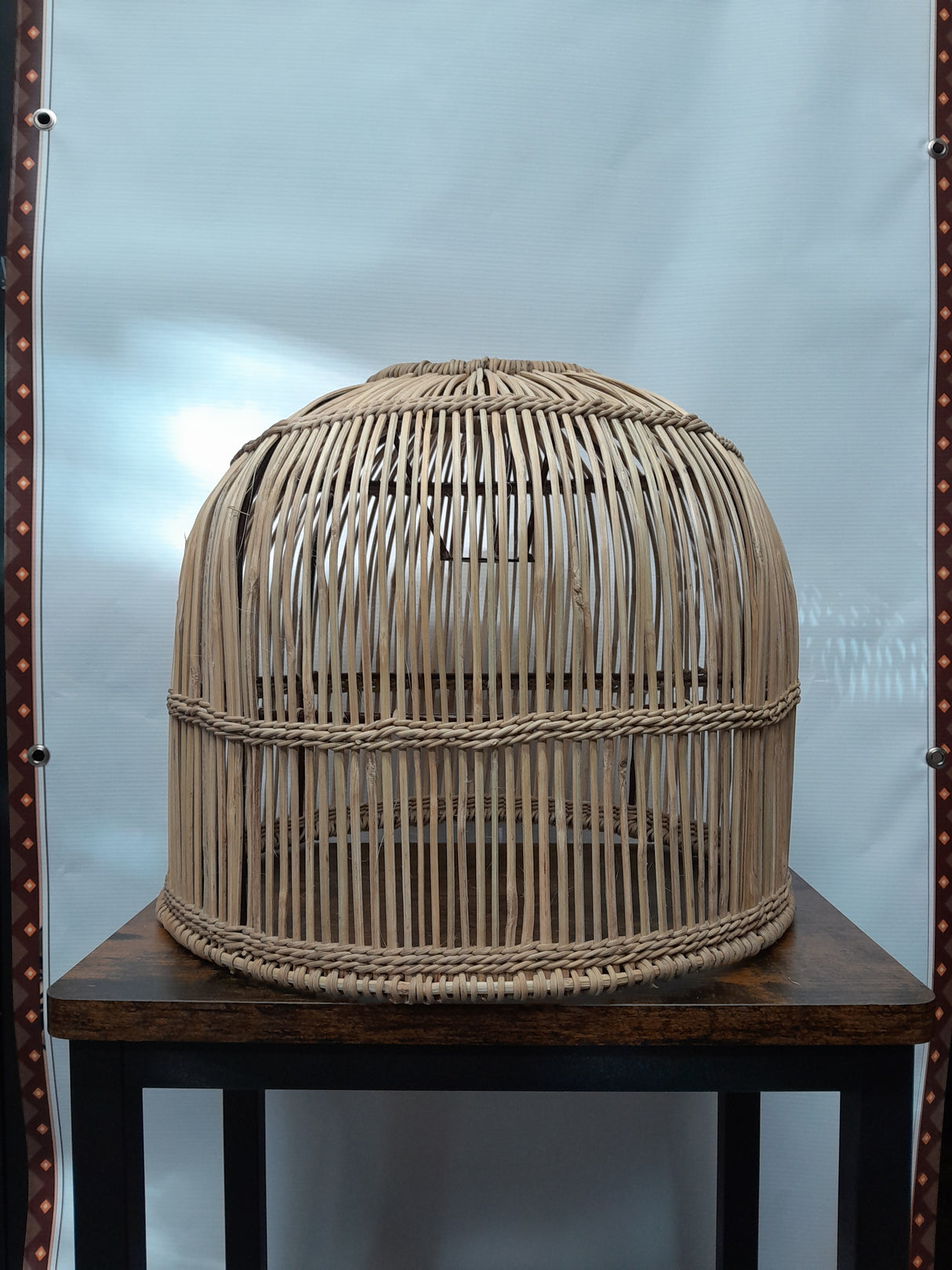 Effie V - Handmade Wicker Half Bell Light Shade