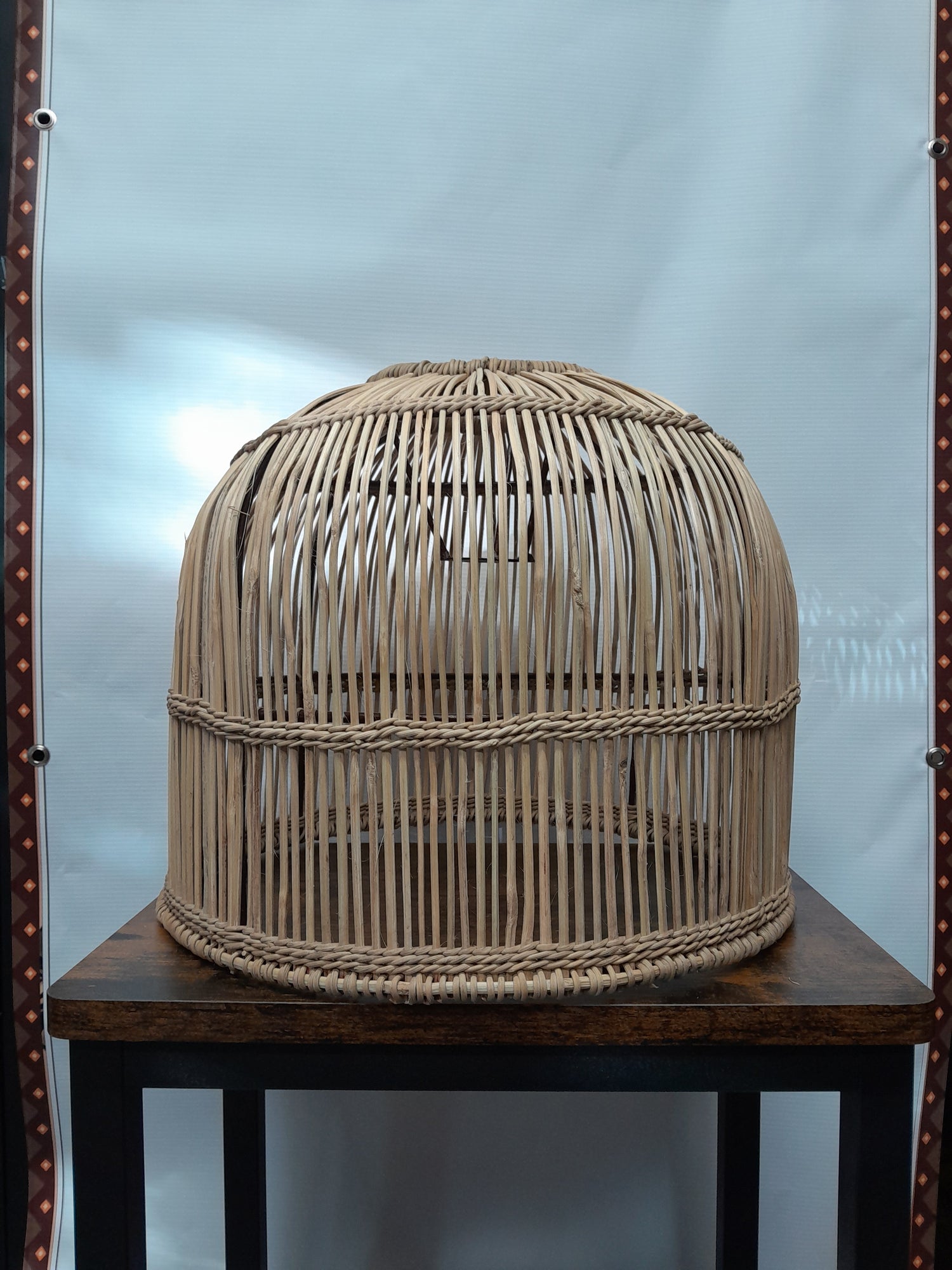 Effie V - Handmade Wicker Half Bell Light Shade