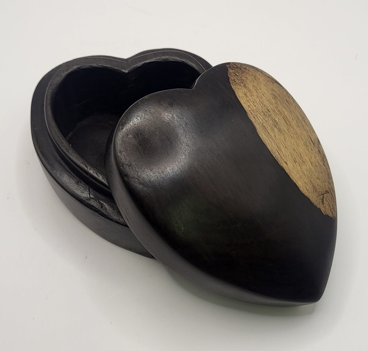 Ebony Hand Carved Couple Jewellery Box Set