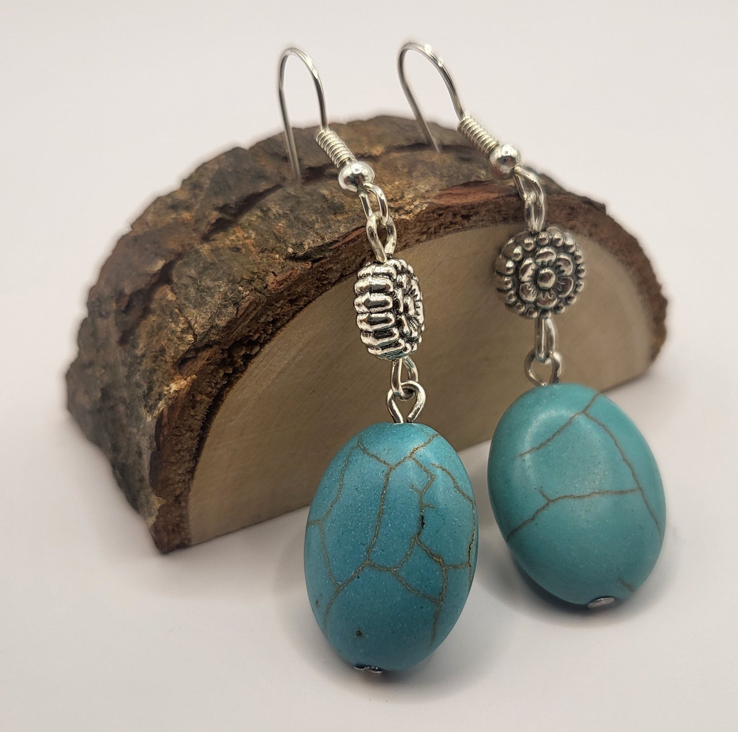 Blue Howlite Earrings