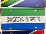 Metal Country Flag And Name Style License Plate Room Decor 15x30cm