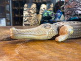 Hand Carved Intricate Wooden Crocodile