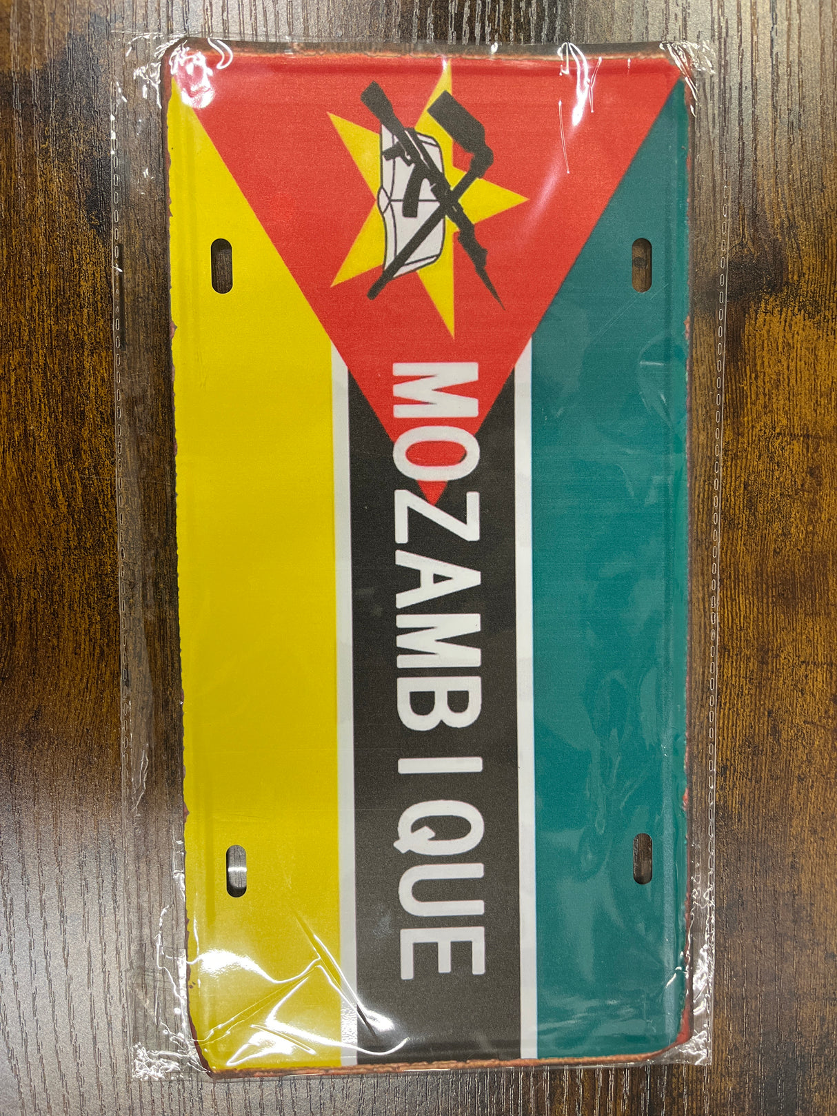 Metal Country Flag And Name Style License Plate Room Decor 15x30cm
