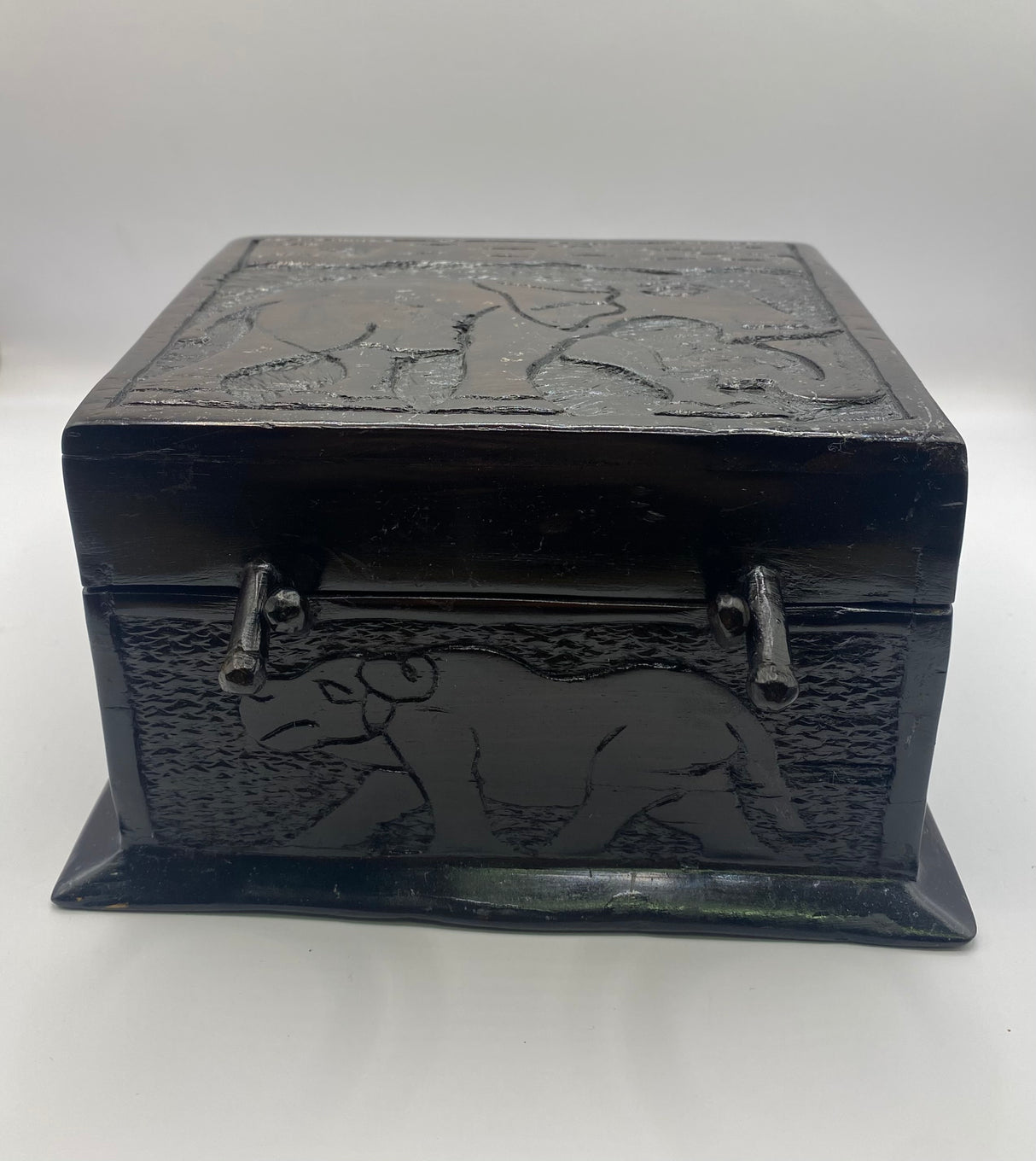 Carved Animal Jewellery Box