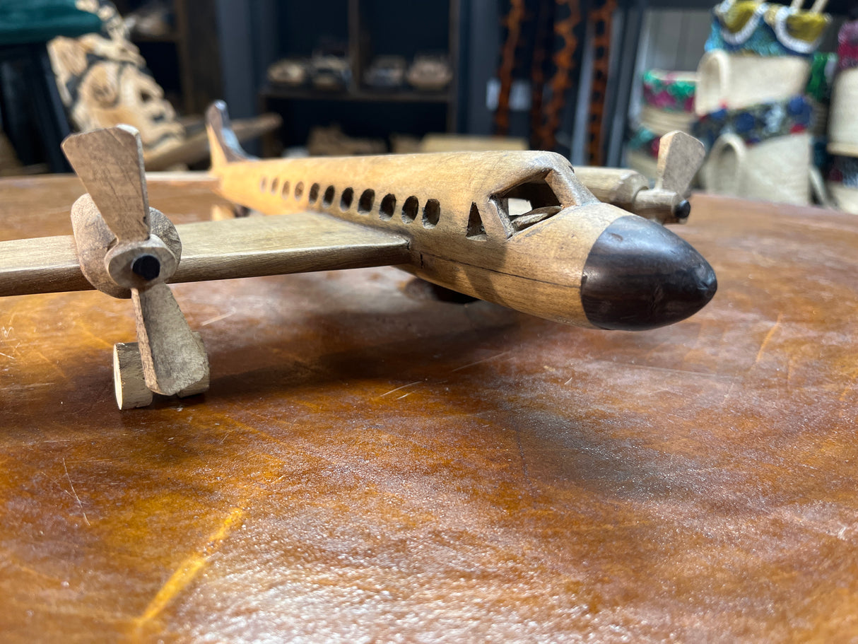 Hand Carved Wooden Aeroplane