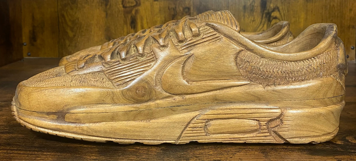 Nike Air Max 90 V1.2 Hand Carved Mahogany Display Piece