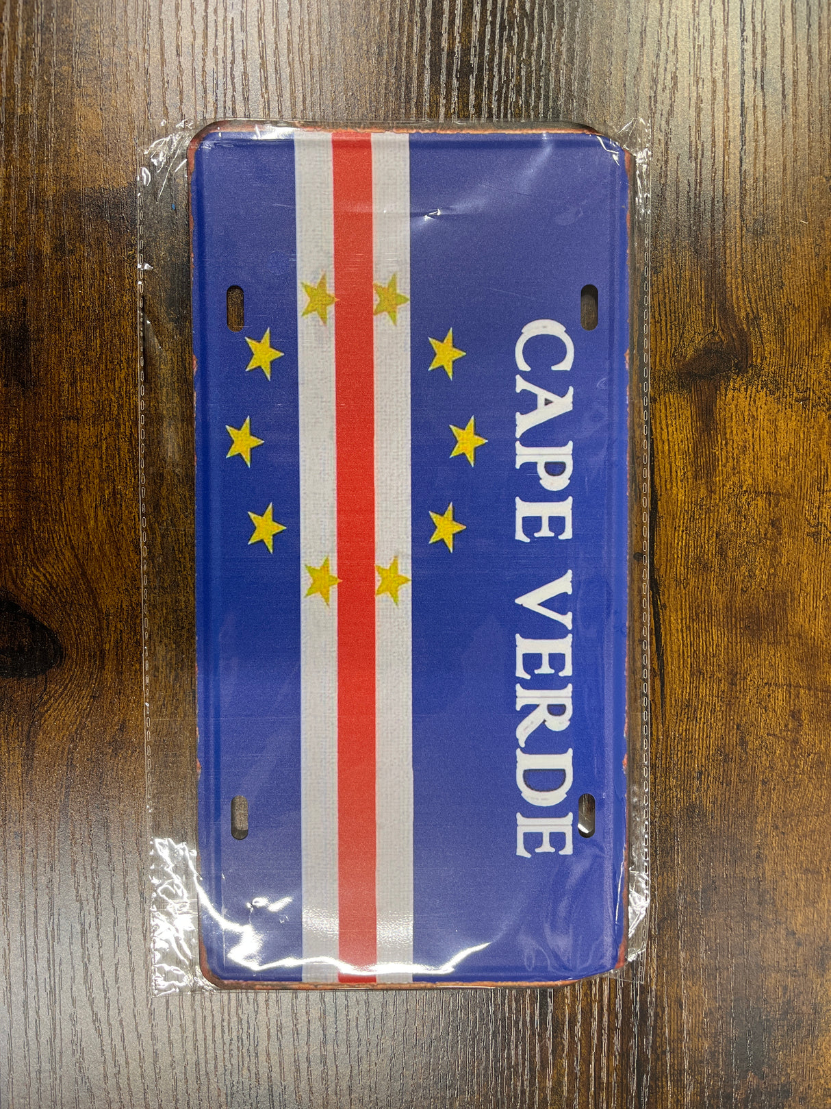 Metal Country Flag And Name Style License Plate Room Decor 15x30cm