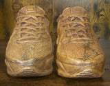 Pair of Nike Air Max 90 V3.1 Hand Carved Painted Mahogany Display Piece