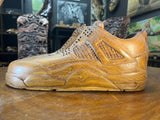 Pair of Jordan 4 V2.1 Hand Carved Mahogany Display Piece