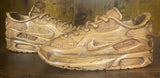 Pair of Nike Air Max 90 V3.1 Hand Carved Painted Mahogany Display Piece