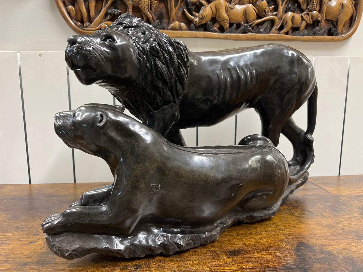 Stone Lion and Lioness