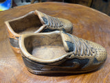 Pair of Nike Dunk Low V1.1 Hand Carved Mahogany Display Piece