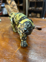 Large Growling Stone Panther Handmade In Malawi