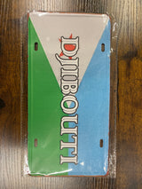Metal Country Flag And Name Style License Plate Room Decor 15x30cm