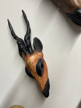 Set of Three Hand Carved Antelope Head Masks