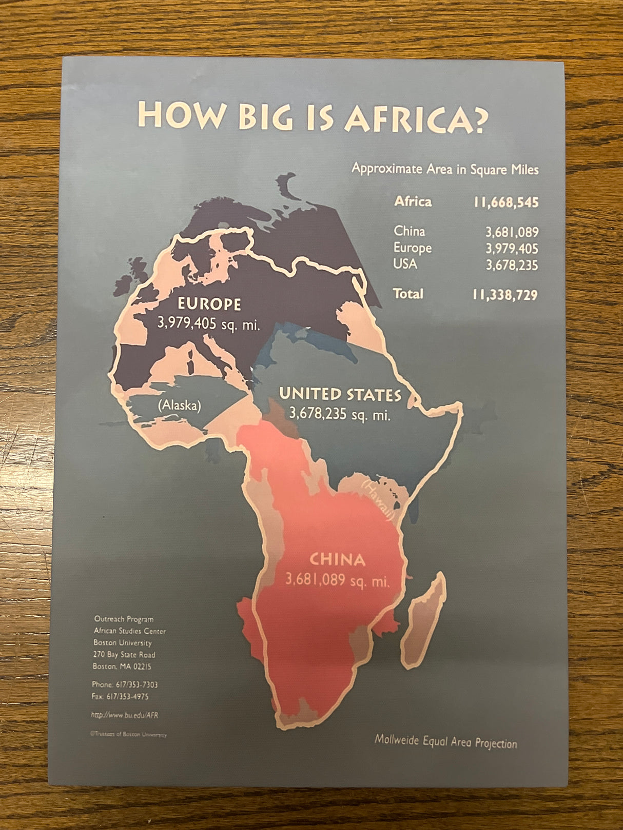 How Big Is Africa? Canvas Gallery Wrapped - 3 Sizes