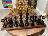 Large Handmade Malawian Chess Board With Pieces