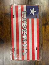 Metal Country Flag And Name Style License Plate Room Decor 15x30cm