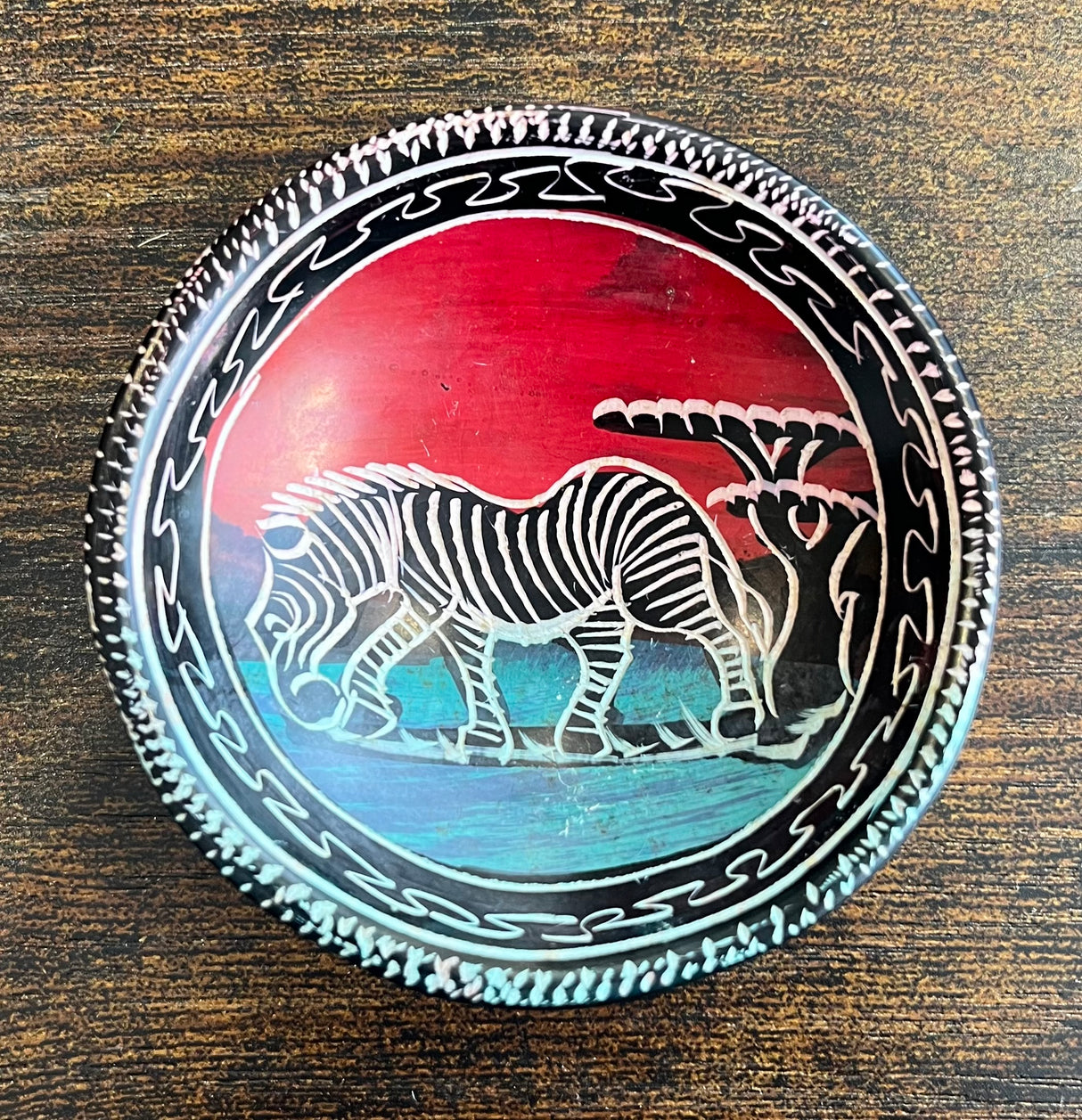 Painted Stone Plates Large