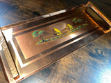 Gastone African Village Scene Copper Tray