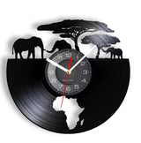African Reclaimed Vinyl Record Clock