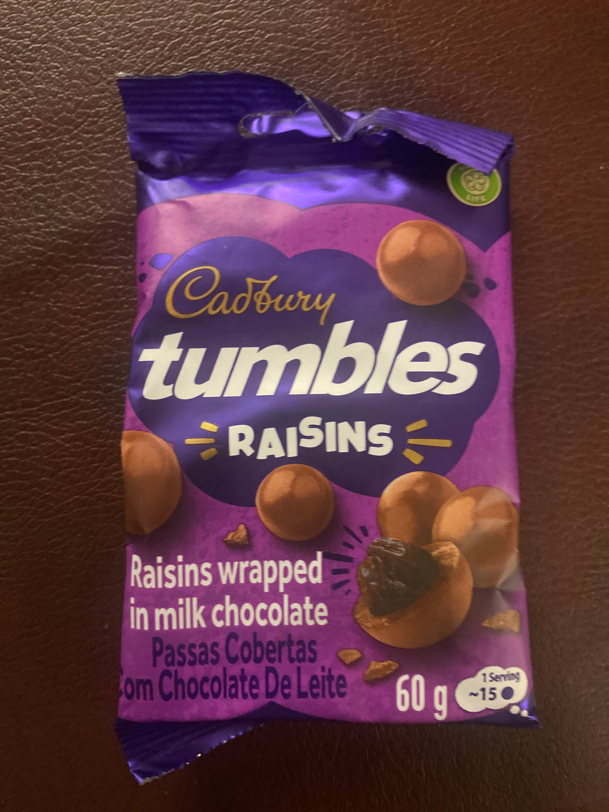 Cadbury Tumbles Raisins Bag 60g