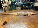 Hand Carved Intricate Wooden Crocodile