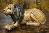 Ebony and Mahogany Resting Lion