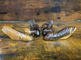 Set of Four Handmade Ebony Wooden Ducks
