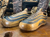 Pair of Nike Air Max 97 V1.2 Hand Carved Painted Mahogany Display Piece