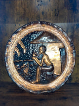 Hammered Copper Frame Boy Eating