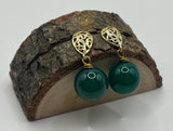 Green Chalcedony Earrings