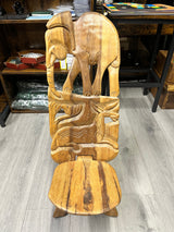 Small Functional Hand Carved Malawian Animal Story Chair