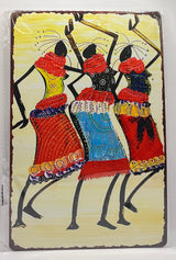 African Inspired Metal Plates Room Decor - 30cm x 20cm