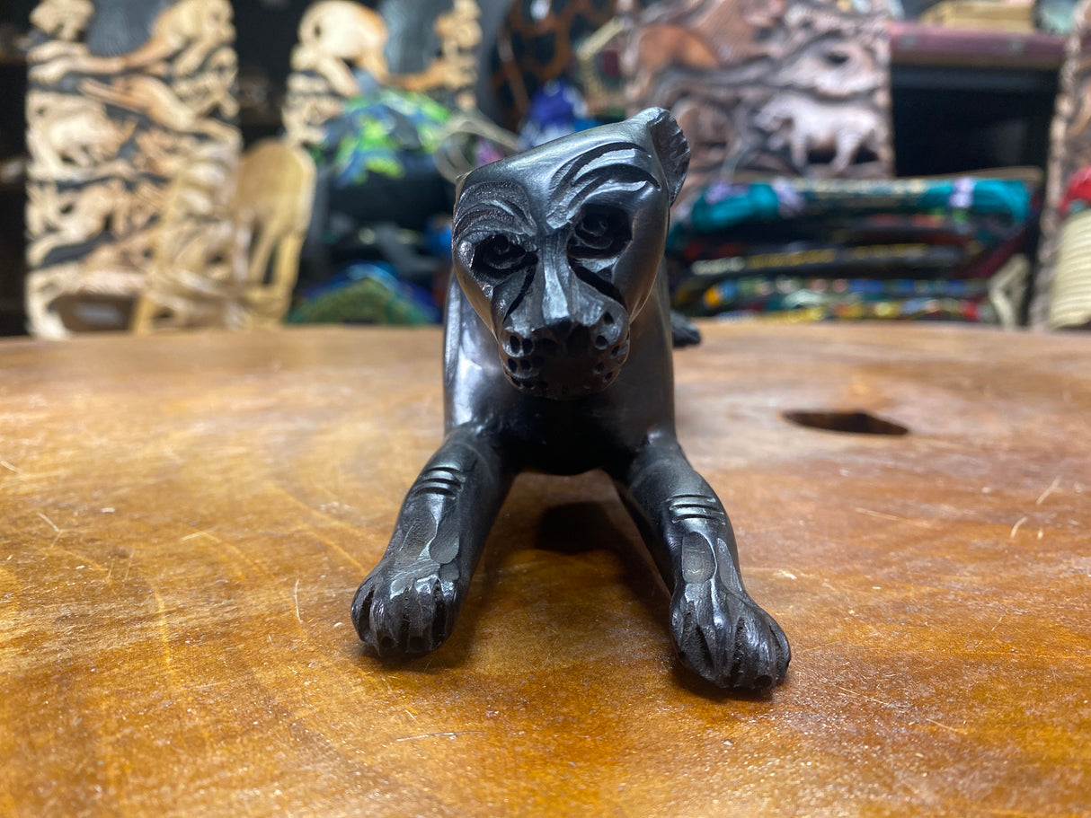 Handmade Ebony Wood Jaguar